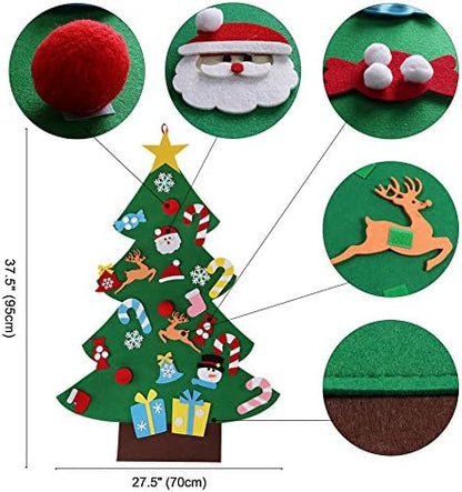 Aytai DIY Felt Christmas Tree for Toddlers, Hanging Christmas