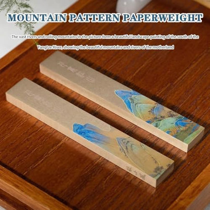 Mountain Pattern Paperweight, Durable Brass Office Ornaments