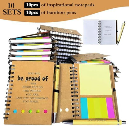 2026 Inspirational Spiral Notebook 10 Sets Portable Employee
