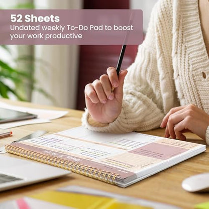 Weekly To Do List Notepad with 52 Undated Sheets(8.5"×11")- Undated