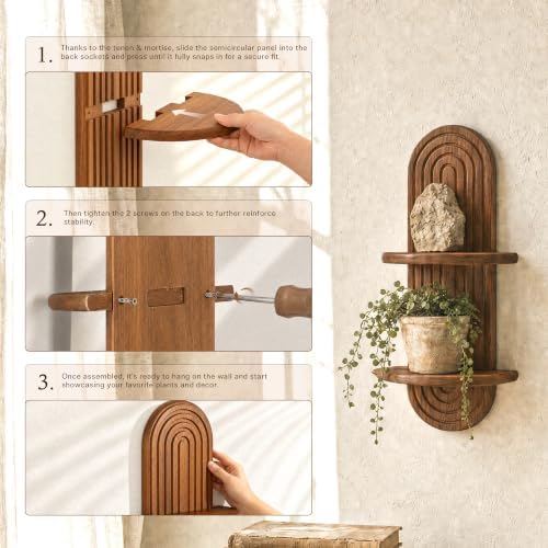 Plant Wall Shelf for Home Decor: Hanging Plant Shelf for Planter