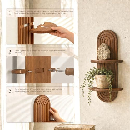 Plant Wall Shelf for Home Decor: Hanging Plant Shelf for Planter