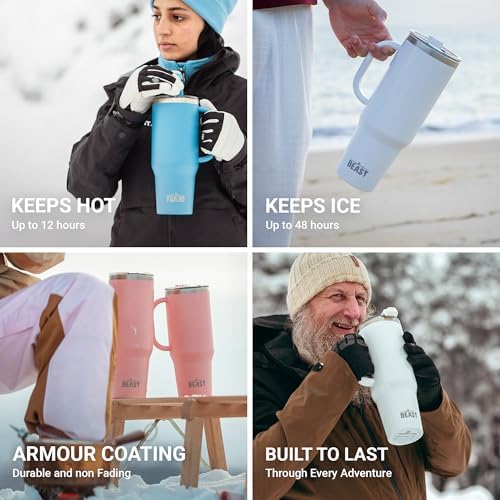 50oz Tumbler with Handle and Straw - Large Insulated Travel Mug for
