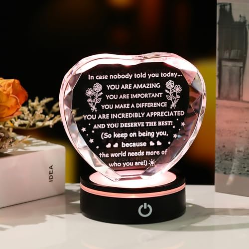 YWHL Thank You Gifts for Women Men with Led Base, Inspirational Gift