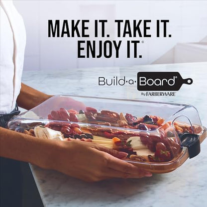 Farberware Build-A-Board 11 x 14 Inch Bamboo Cutting Board with Lid
