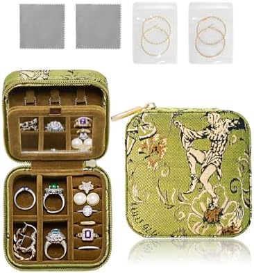 Small Travel Jewelry Box for Women - Mini Jewellery Organizer with