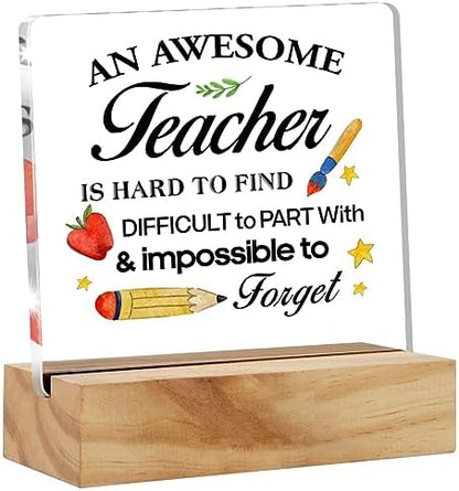 Teacher Appreciation Gifts from Students Desk Decor Sign