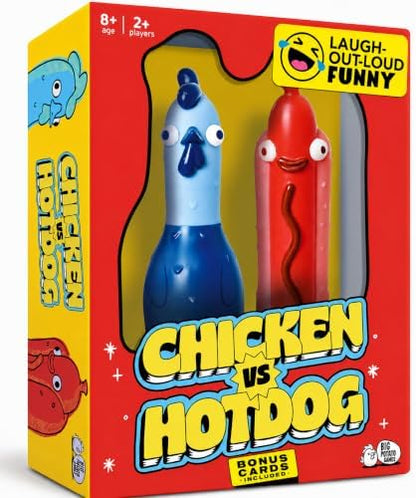 Chicken vs Hotdog Party Game: Flipping Hilarious Board Game, Kids &