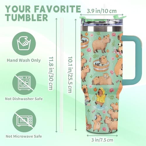 Capybara Gifts for Women Men, Capybara Tumbler Travel Mug Cup
