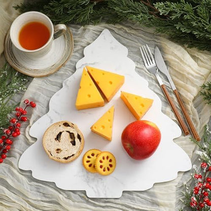 Reallnaive Marble Christmas Tree Cheese Board Marble Christmas Tree