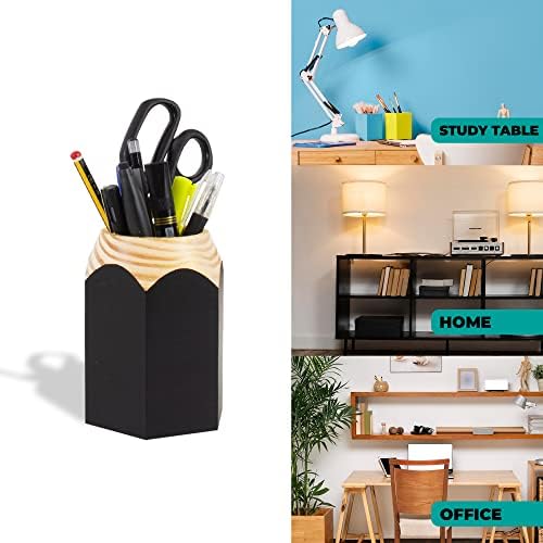 GEGUTON Sharpener Shaped Pen Holder, Black, Retro Design
