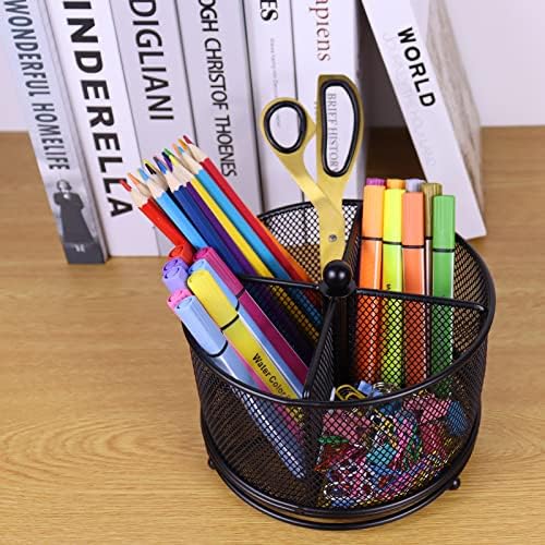 Pen Holder for Desk, 360 Rotating Mesh Pencil Organizer Marker Storage