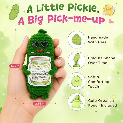 OASSIE Inspirational Gifts for Women Men - Emotional Support Pickle
