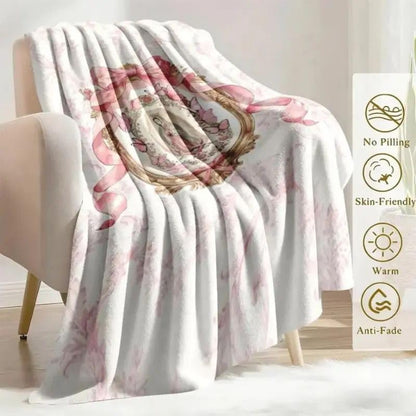 Virgin Mary Our Lady of Guadalupe Flannel Throw Blanket, Soft Plush