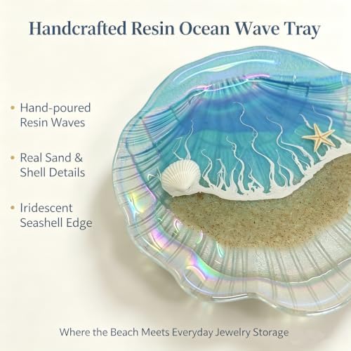 Kaelum Teacher Appreciation Gifts for Women, Ocean Shell Resin Jewelry
