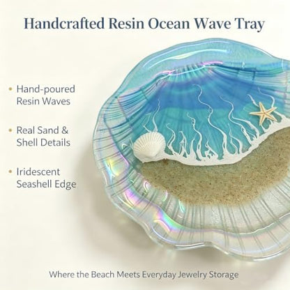 Kaelum Teacher Appreciation Gifts for Women, Ocean Shell Resin Jewelry
