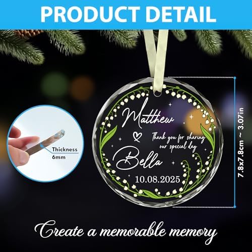 BSQUIELE Personalized Wedding Favor Ornaments for Guests - Promotional