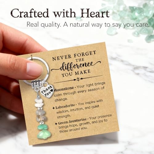 Never Forget the Difference You Make, Crystal Keychain Thank You Gift