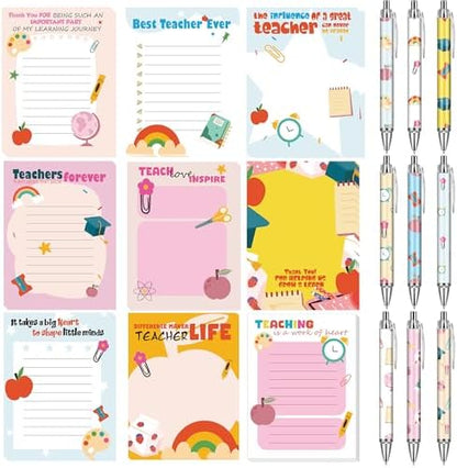 Teacher Sticky Notes and Pens, Classroom Notepads for School and Work