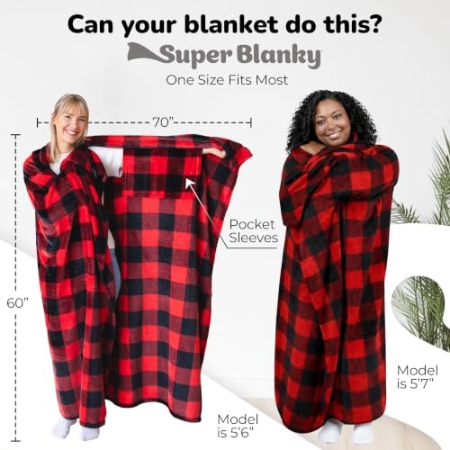 Super Blanky Wearable Blankets for Women & Men, Dorm Room Essentials