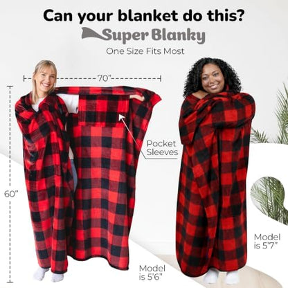 Super Blanky Wearable Blankets for Women & Men, Dorm Room Essentials
