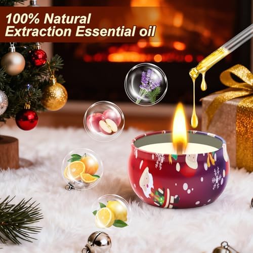 Christmas Scented Candle Gift 12 Pack, Christmas Candles for Home