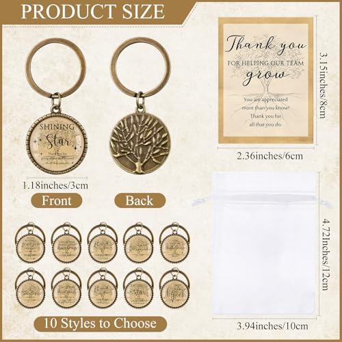 Sasylvia Employee Appreciation Keychain Gifts