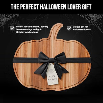 New - Pumpkin Cutting Board 14.8"x13" – Solid Acacia Wood Fall Pumpkin
