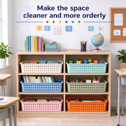 Simple Trending 6 Pcs Turn in Paper Trays for Classroom, Storage Paper