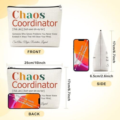Mxrymvu Chaos Coordinator Gifts Makeup Bags Office Manager