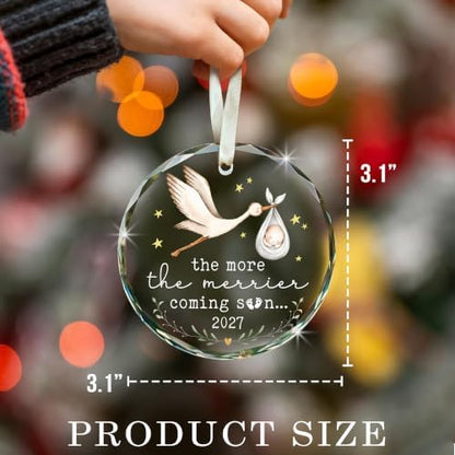Christmas Pregnancy Reveal Ornament – Unborn Baby Christmas Keepsake