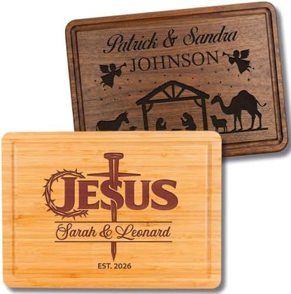 Christian House Warming Gifts New Home, Custom Christmas Cutting Board