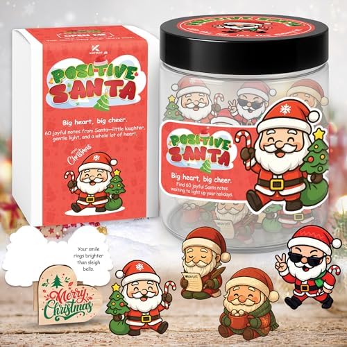 Positive Tree Jar, 60 Christmas Affirmation Cards, for Coworkers