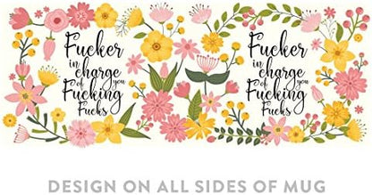 Andaz Press 11oz. Floral Flowers with Funny Rude Quote Coffee Mug