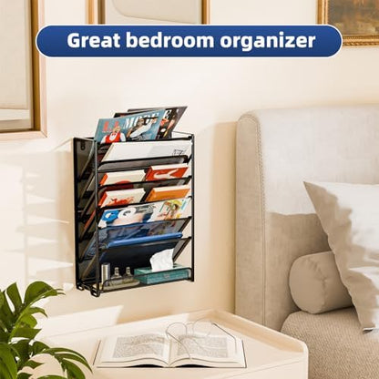 Simple Trending Wall File Organizer, Mesh 7-Tier Vertical Hanging File