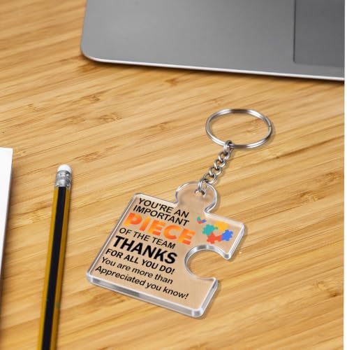 Team Appreciation Gifts Bulk Thank You Keychains for Coworkers