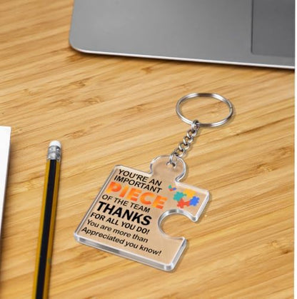 Team Appreciation Gifts Bulk Thank You Keychains for Coworkers