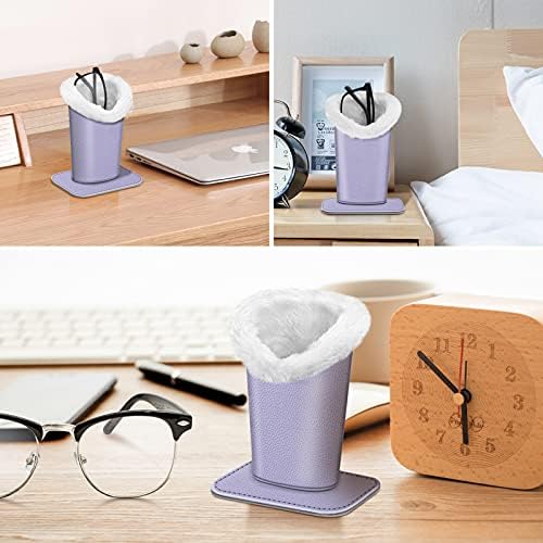 FINTIE Plush Lined Eyeglasses Holder, Glasses Stand Case For