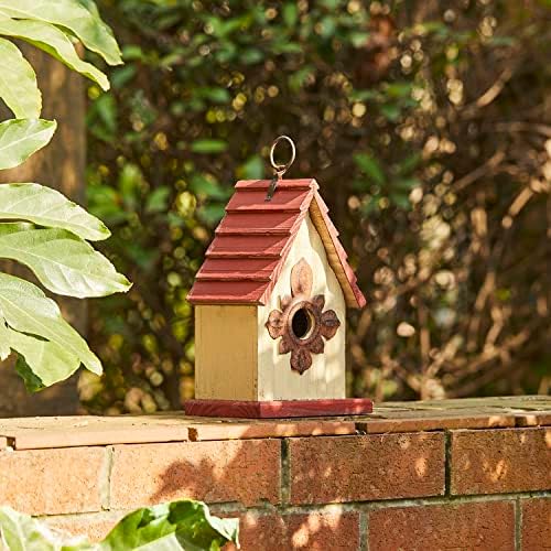 Glitzhome Bird Houses for Outside, Wooden Bird House Hanging Garden