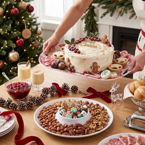 ONEderful 2-Piece Christmas Serving Tray Set with 18 Inch Large Tray