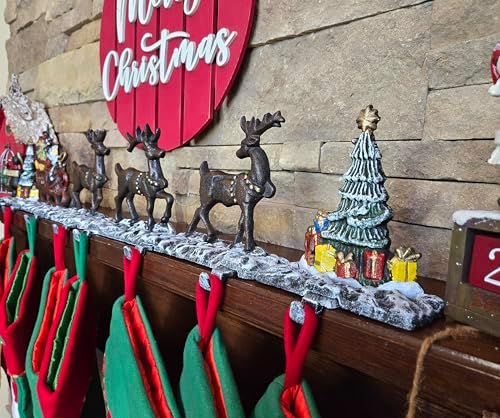Lulu Decor, 100% cast Iron Decorative Christmas Stocking Holders for