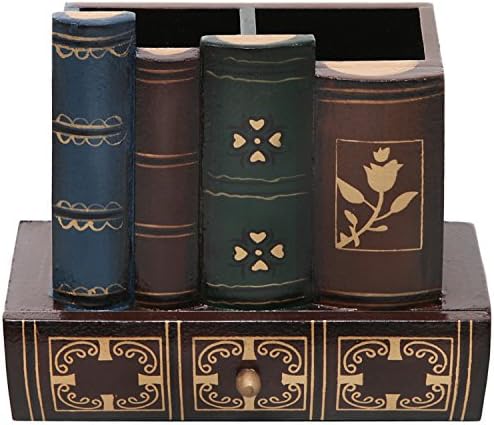 MyGift Decorative Desk Organizer Pen and Pencil Holder with Storage