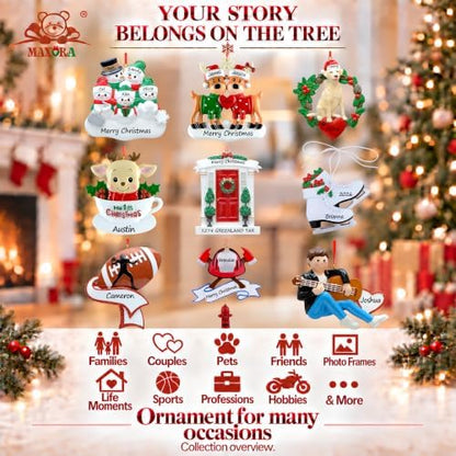 Couples Christmas Ornament 2026 Personalized Gnome Family of 2
