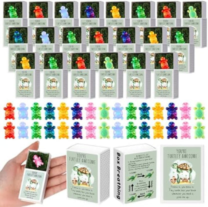 Wonderjune 72 Sets Positive Figures Gifts for Staffs, Cute Turtle
