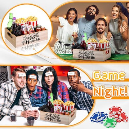 GlikCeil Movie Night Supplies Snack Trays with Handles, Game Night