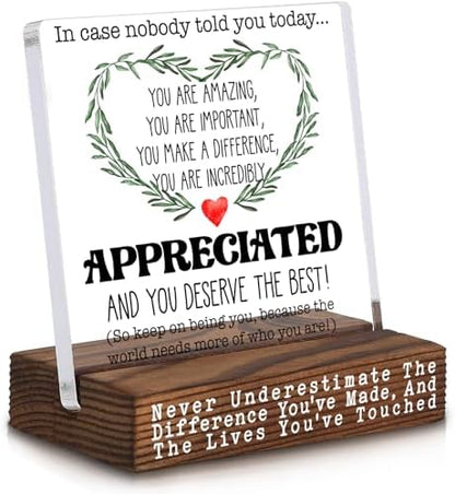 akeke You Are Appreciated Motivational Home Office Desk Shelf Decor