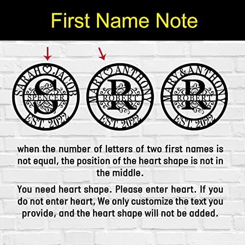 Personalized Metal Signs |Custom Monogram Name Sign | Wedding Gifts