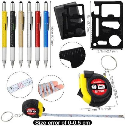30 Pcs Mini Tool for Men Adult Tape Screwdriver Keychain Pen