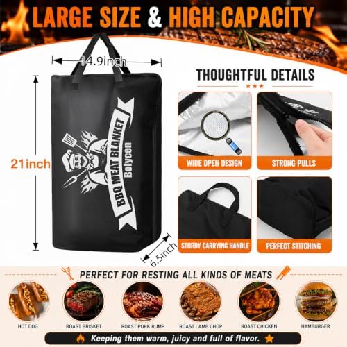 Bolycen Upgraded 21 in BBQ Blanket for Resting Meat, Insulated Brisket