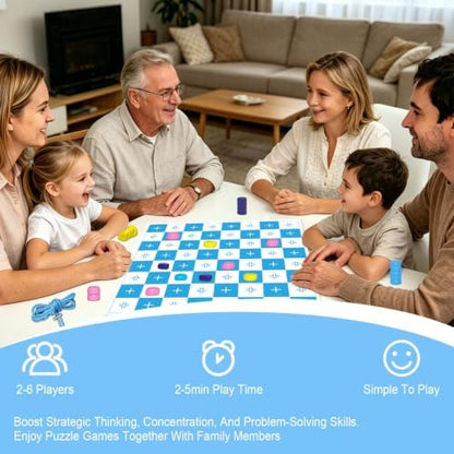 Magnetic Chess Game,Magnet Game with 24 Stones & String Strategy Board
